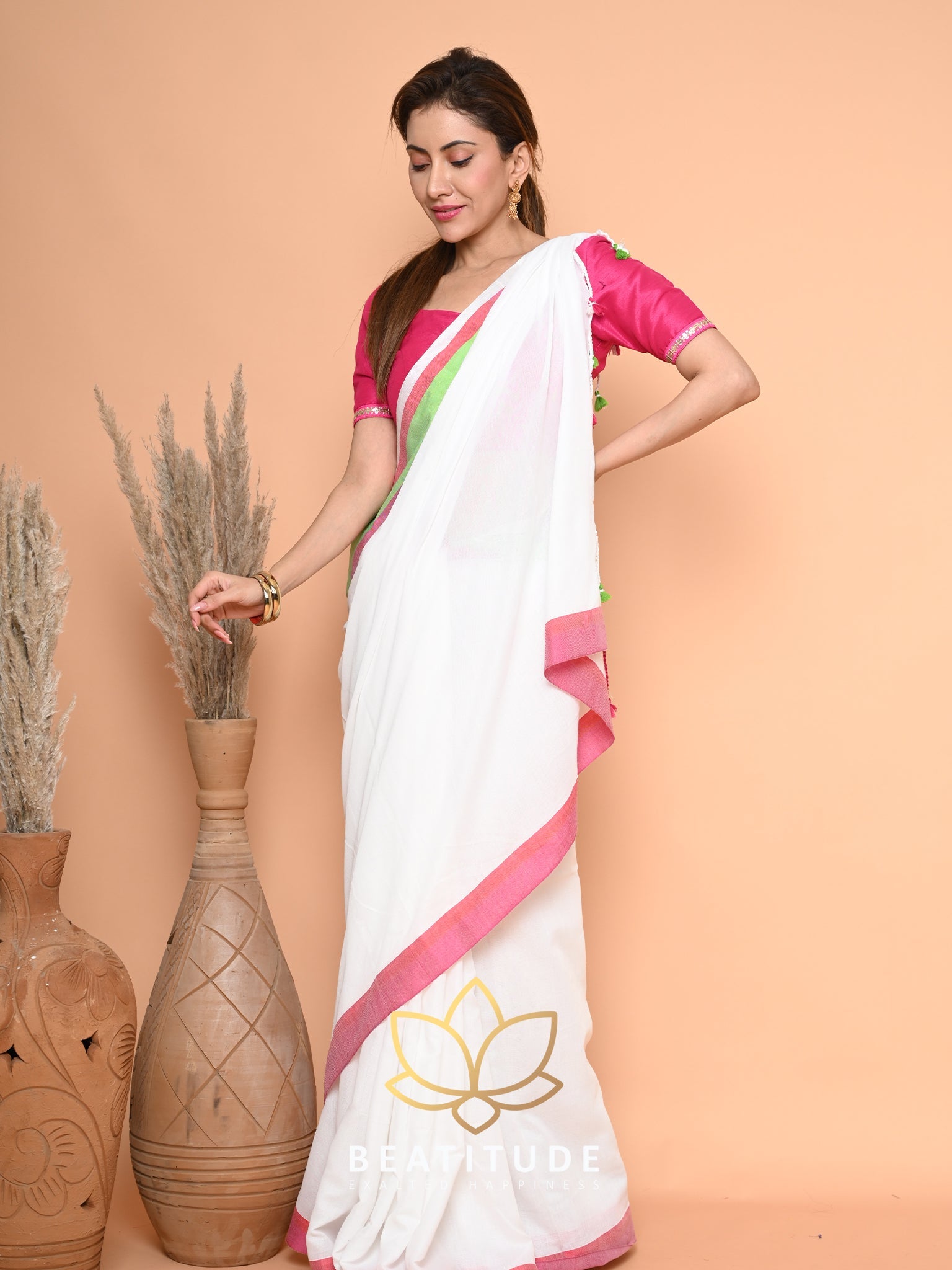 White Cotton Saree