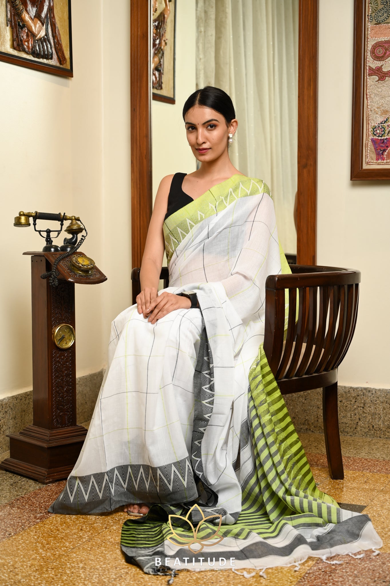 Multicolor Cotton Handloom Saree