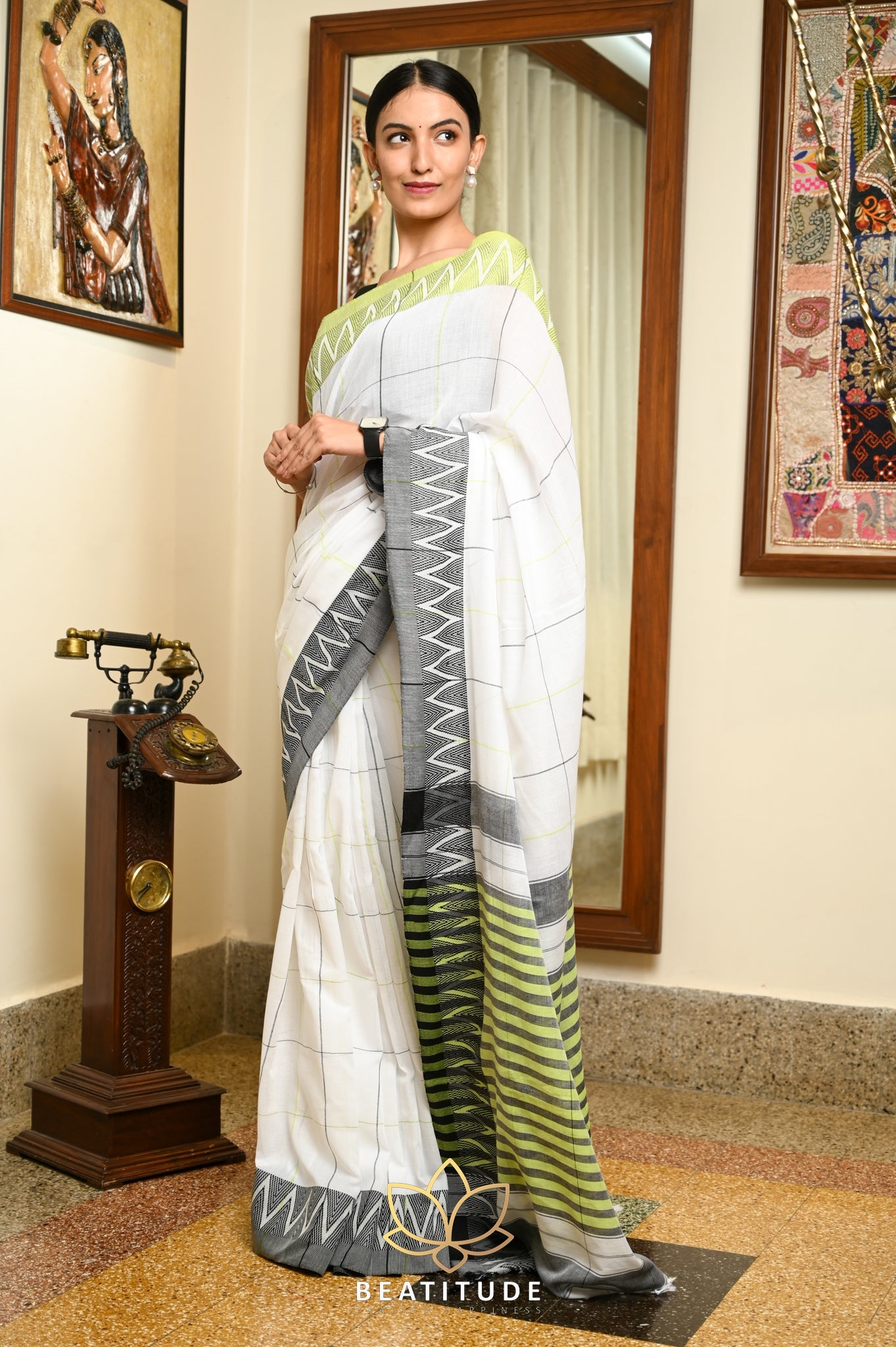 Multicolor Cotton Handloom Saree