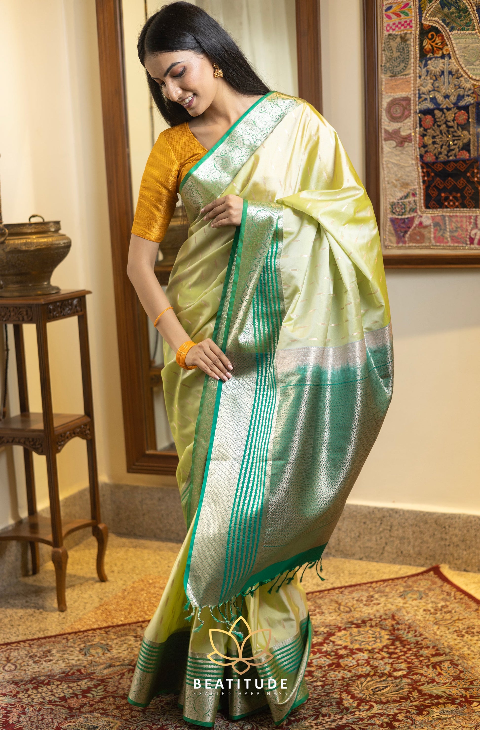 Green Silk Cotton Saree