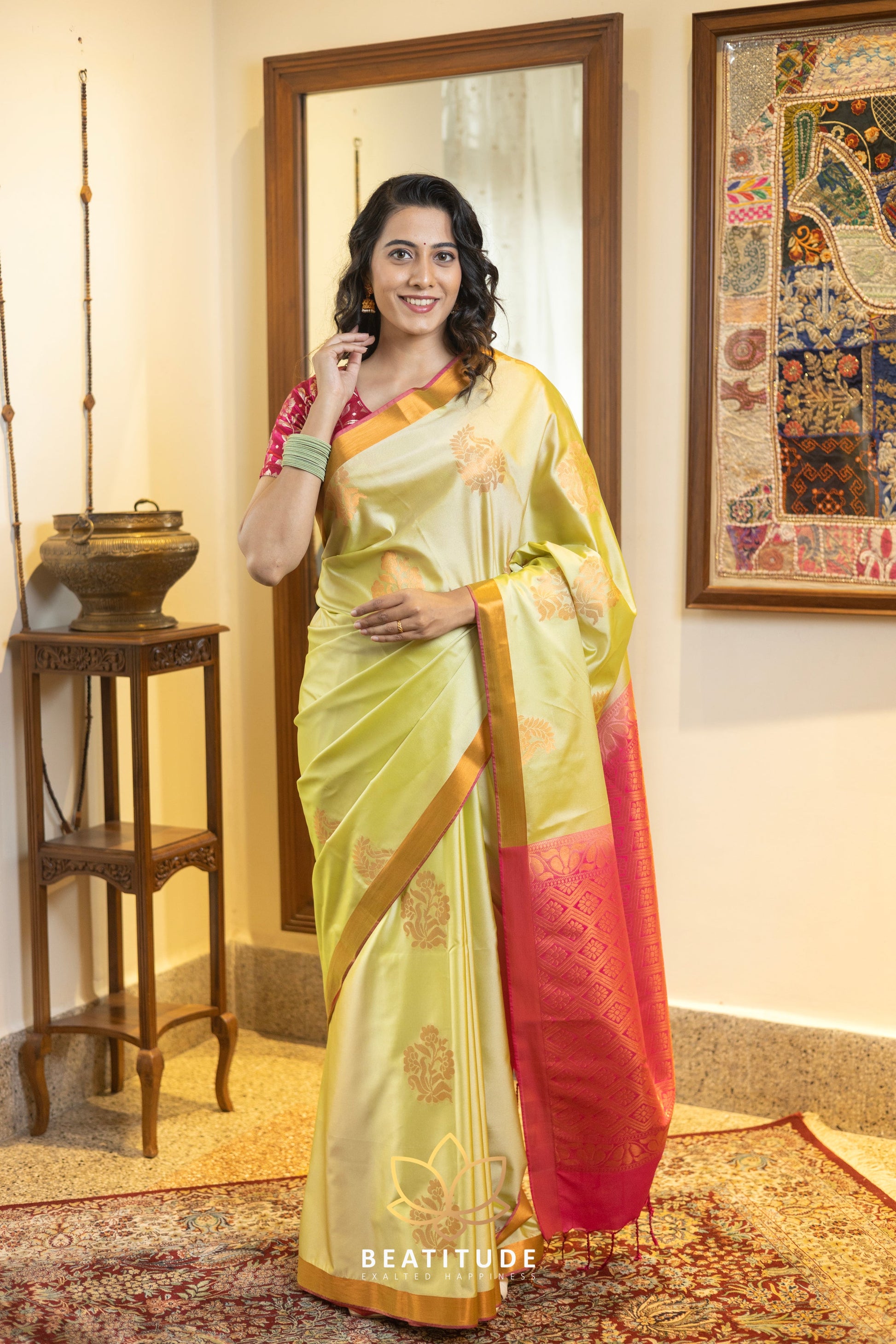 Green Silk Cotton Saree
