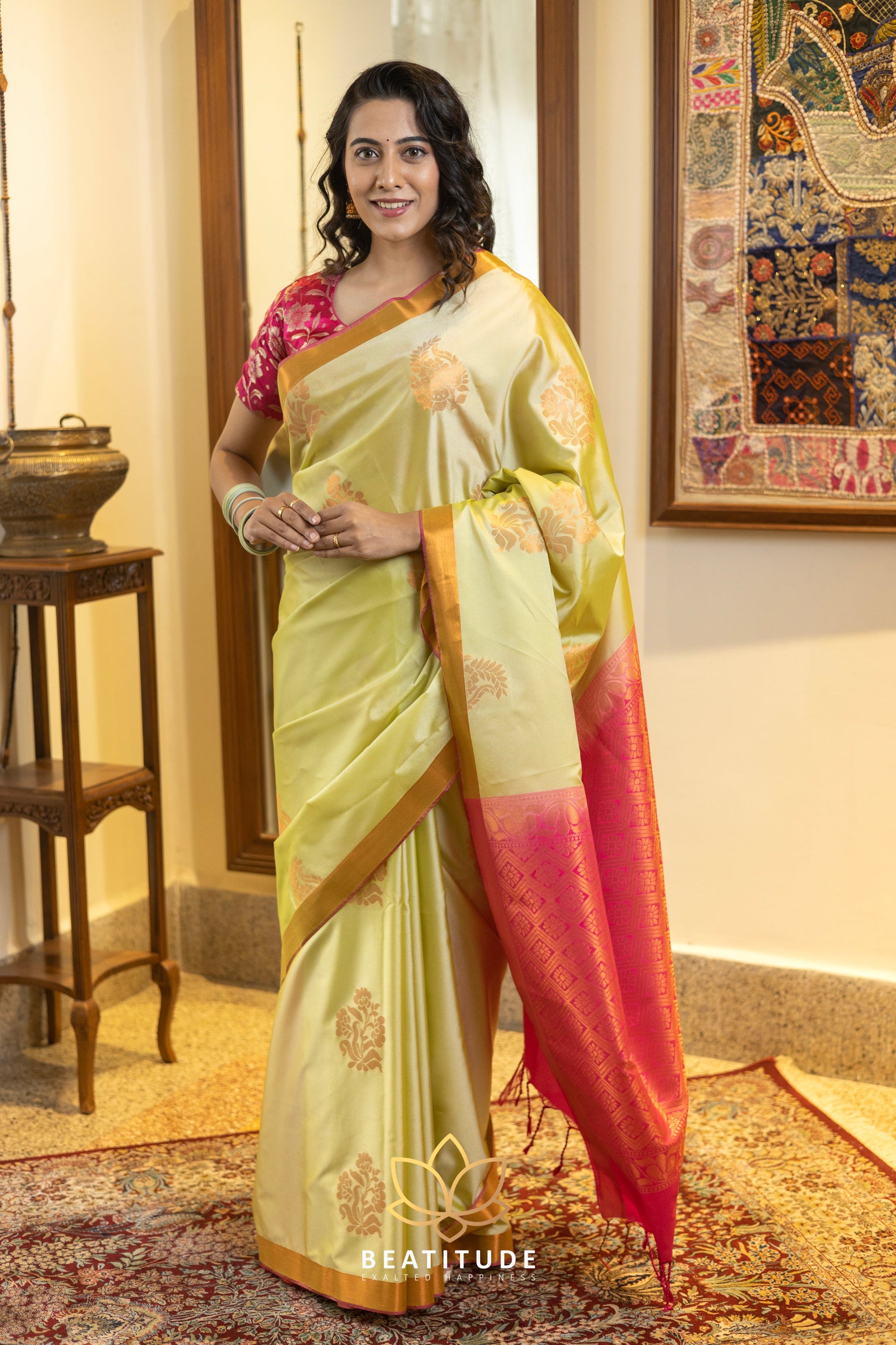 Green Silk Cotton Saree
