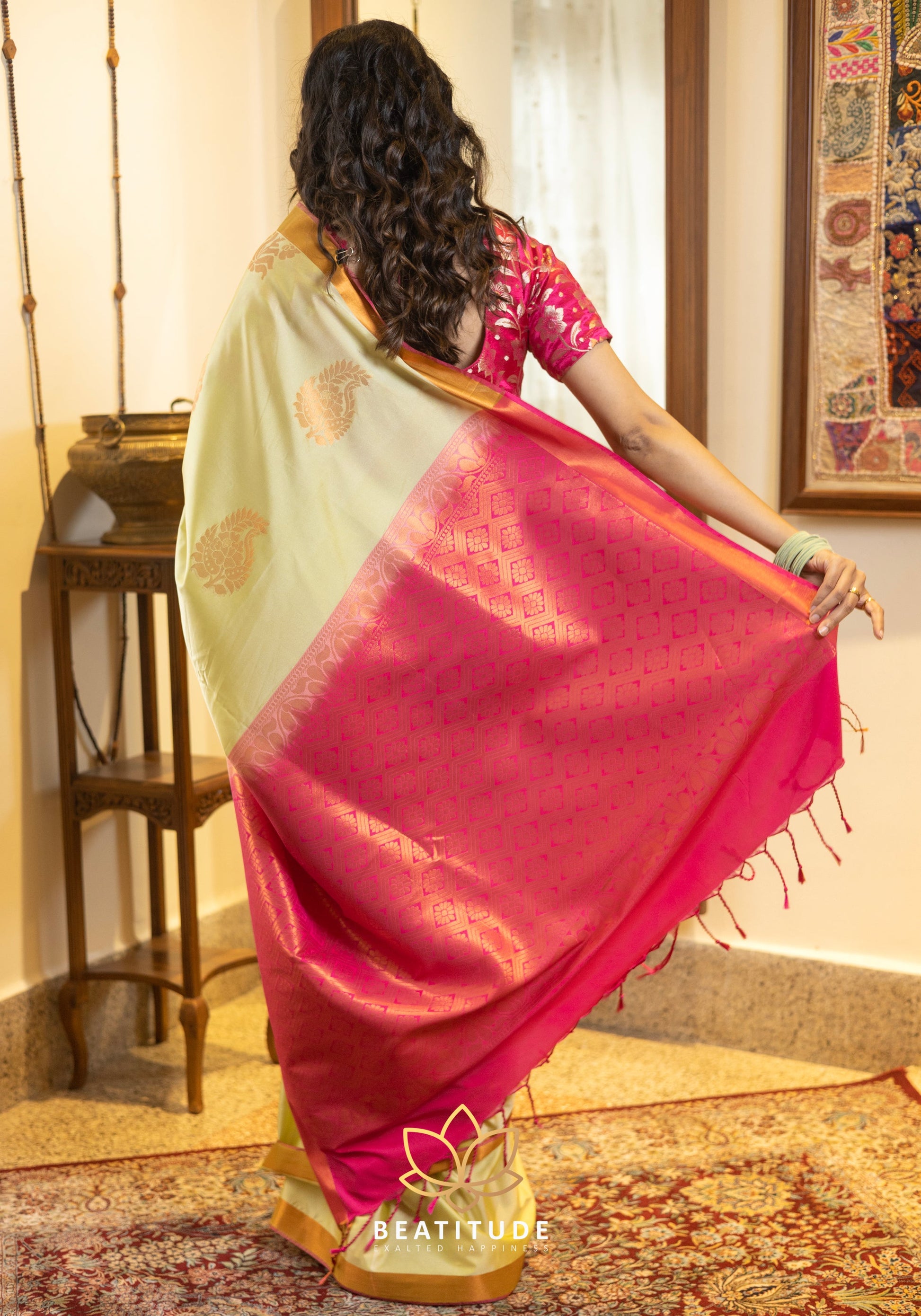 Green Silk Cotton Saree