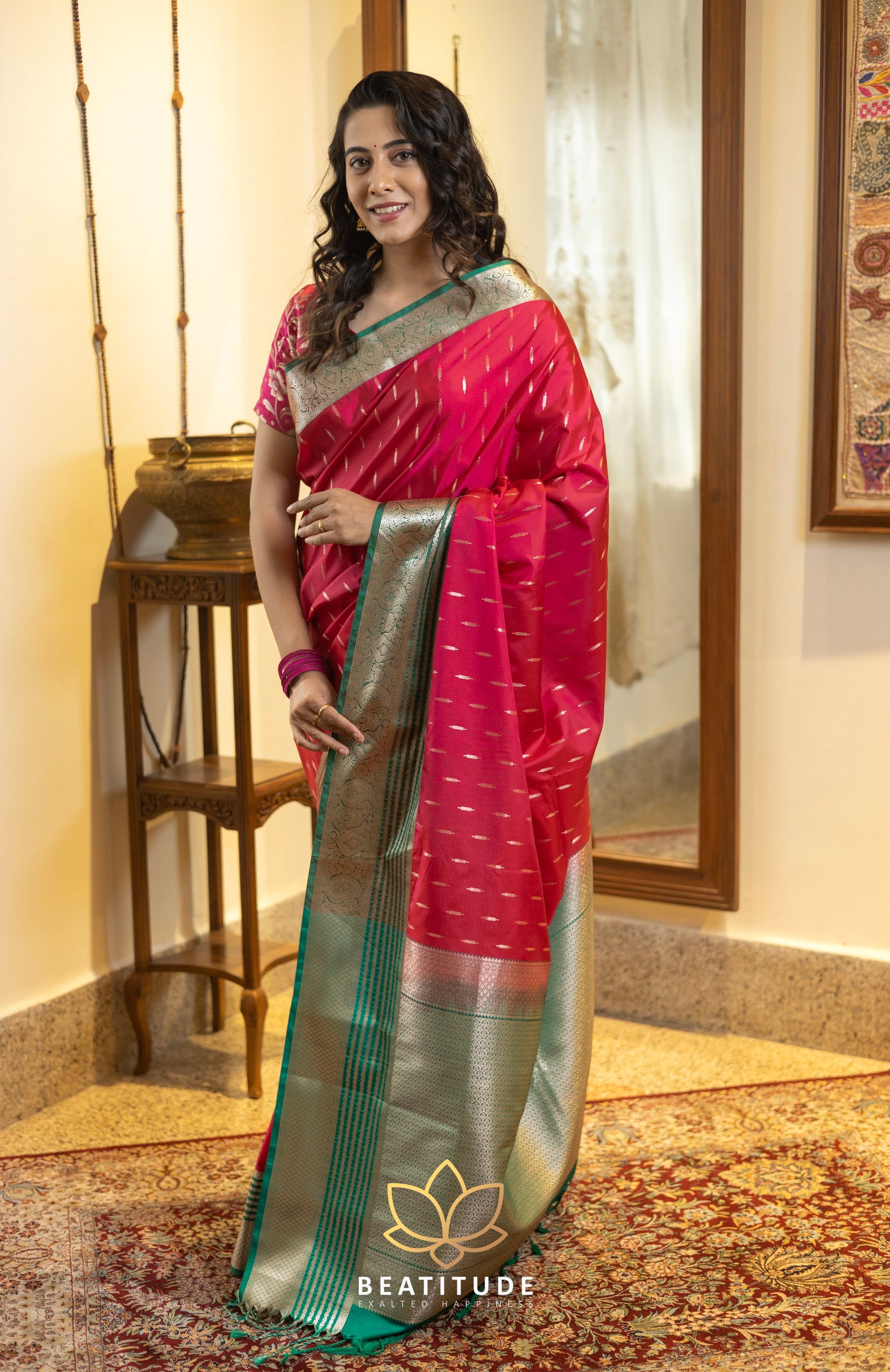 Red Silk Cotton Saree