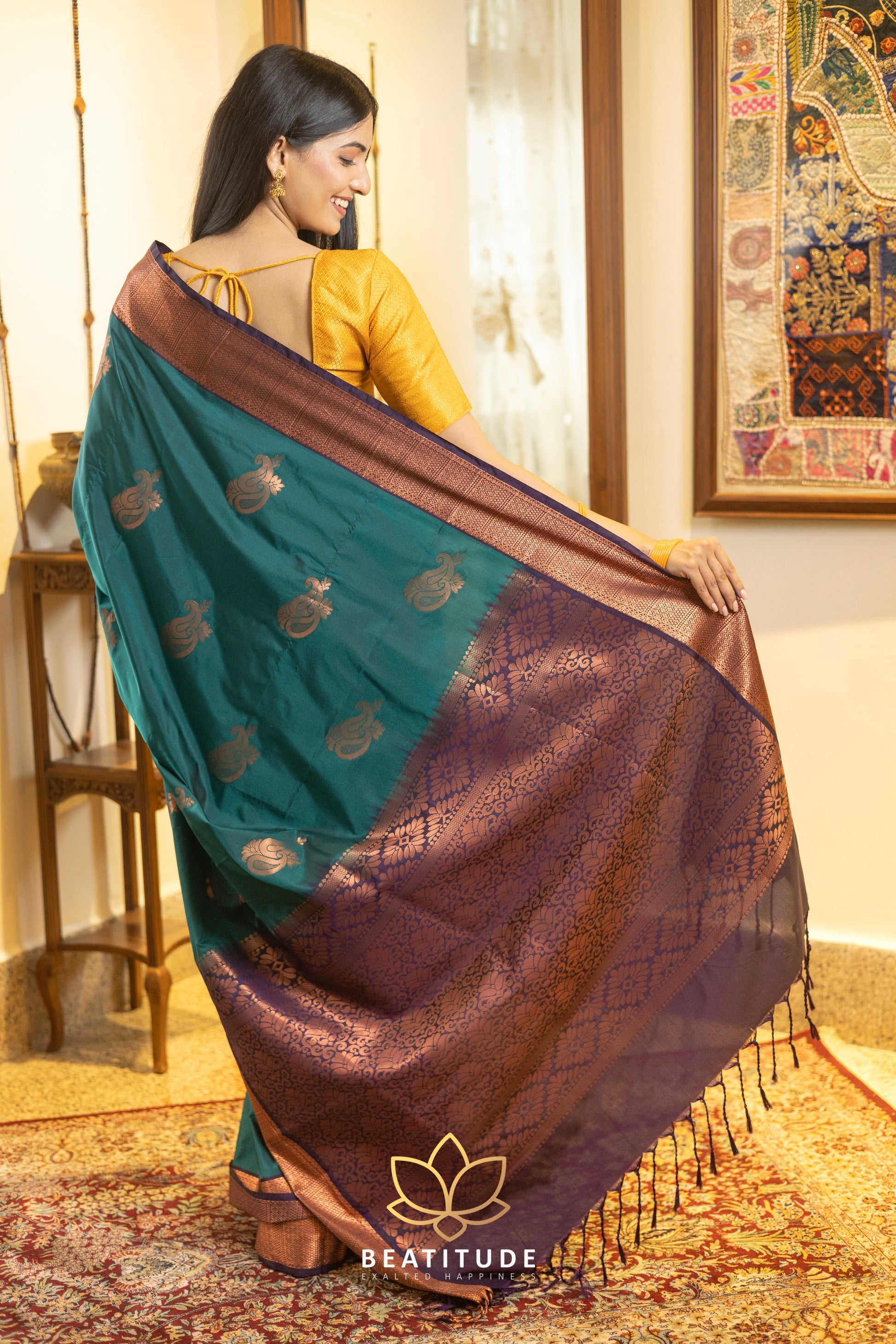 Blue Silk Cotton Saree