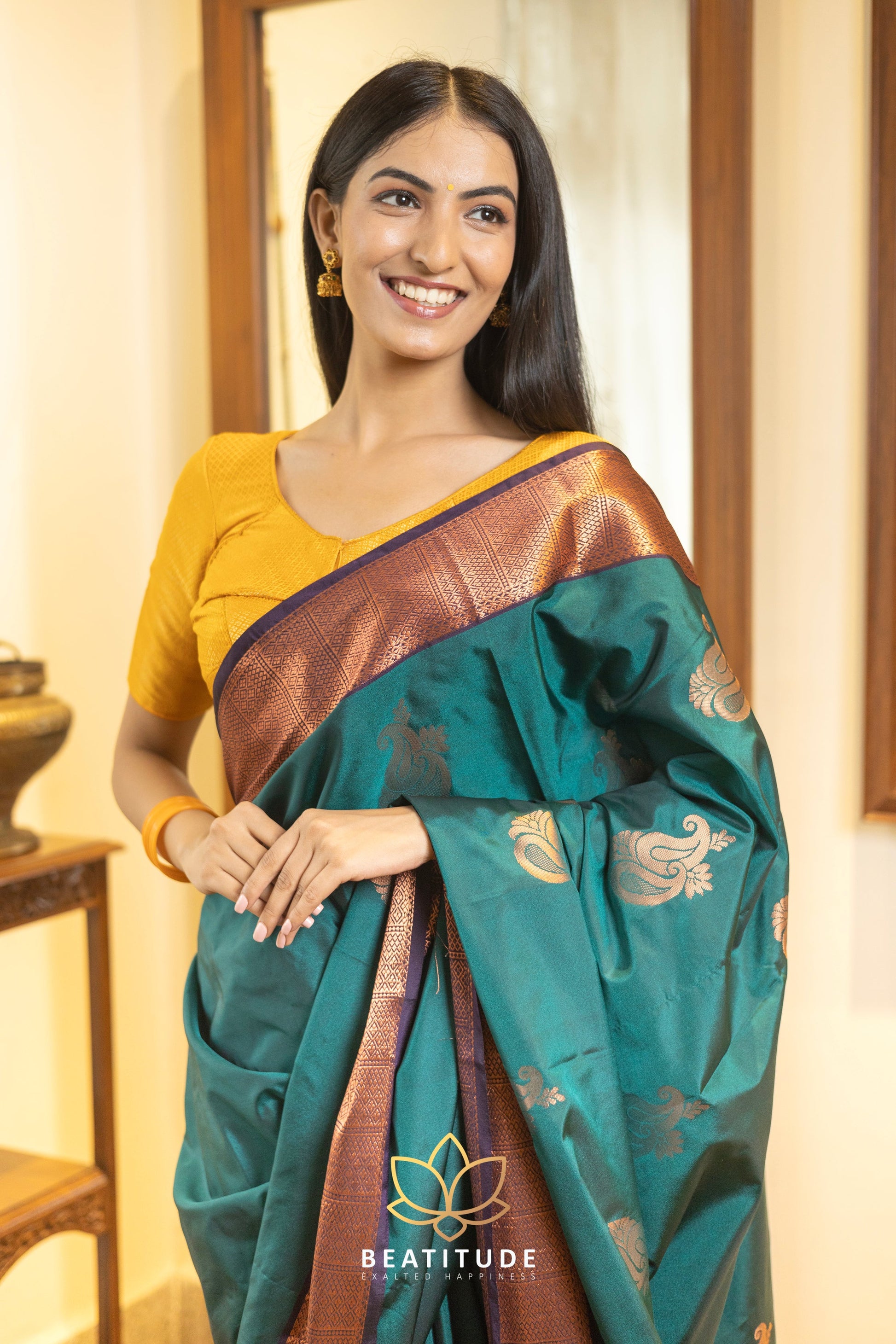 Blue Silk Cotton Saree