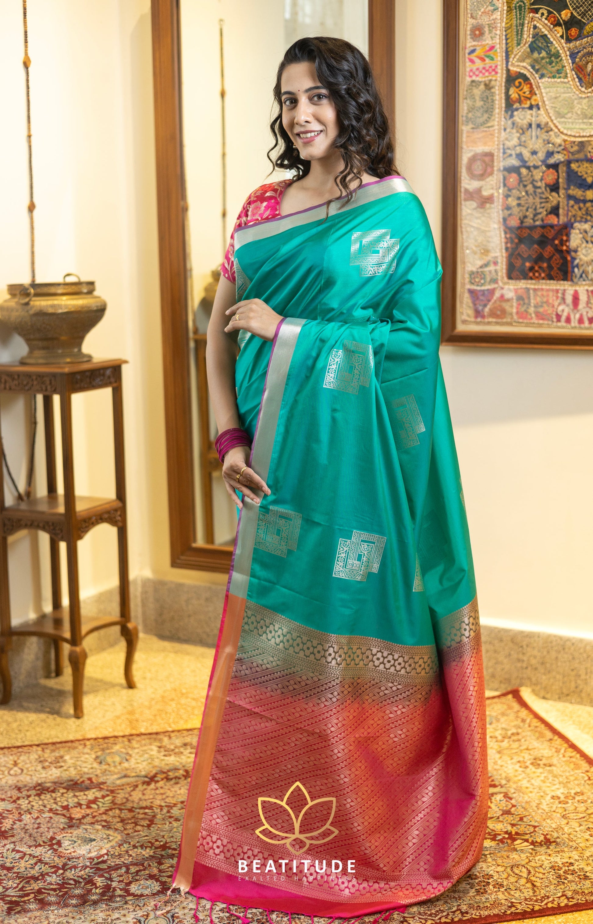 Green Silk Cotton Saree