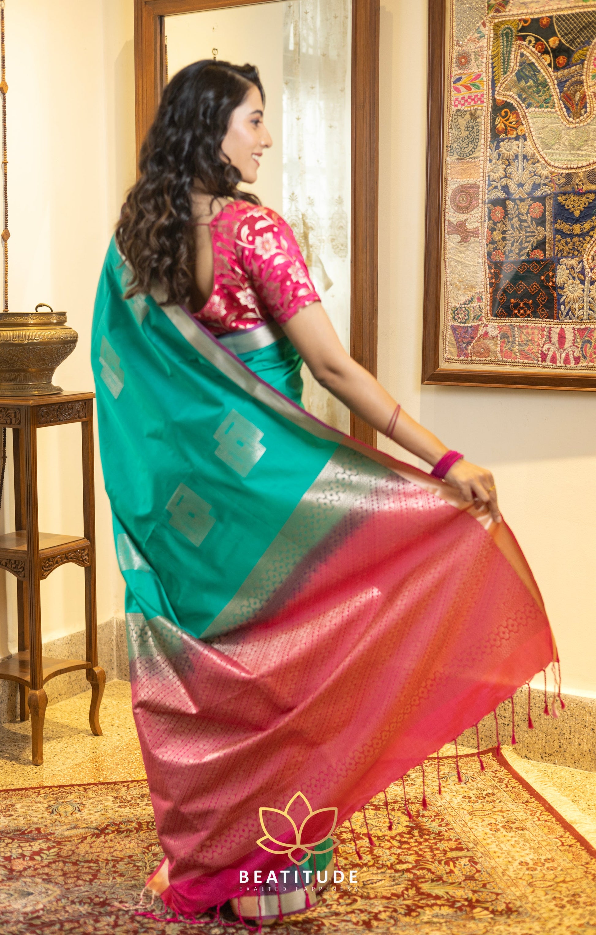 Green Silk Cotton Saree