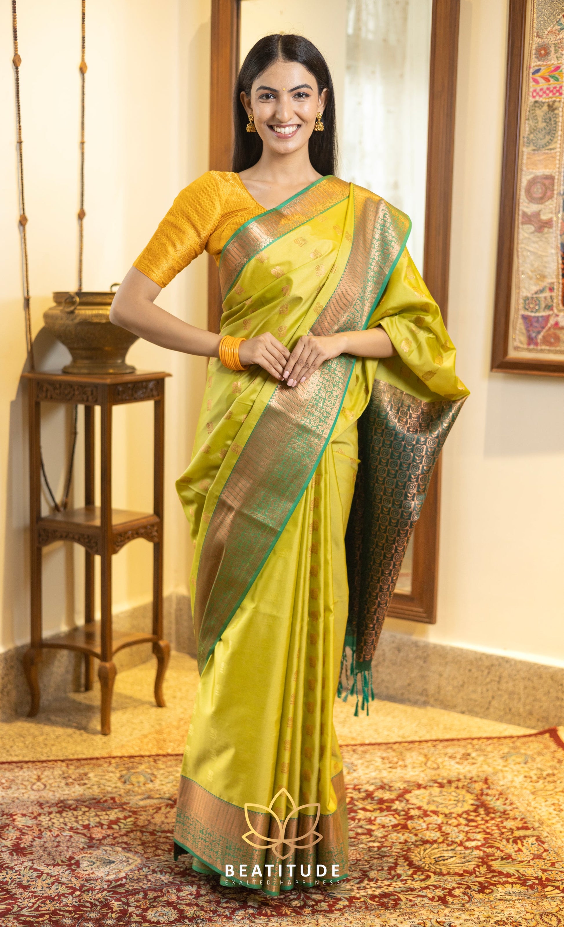 Green Silk Cotton Saree