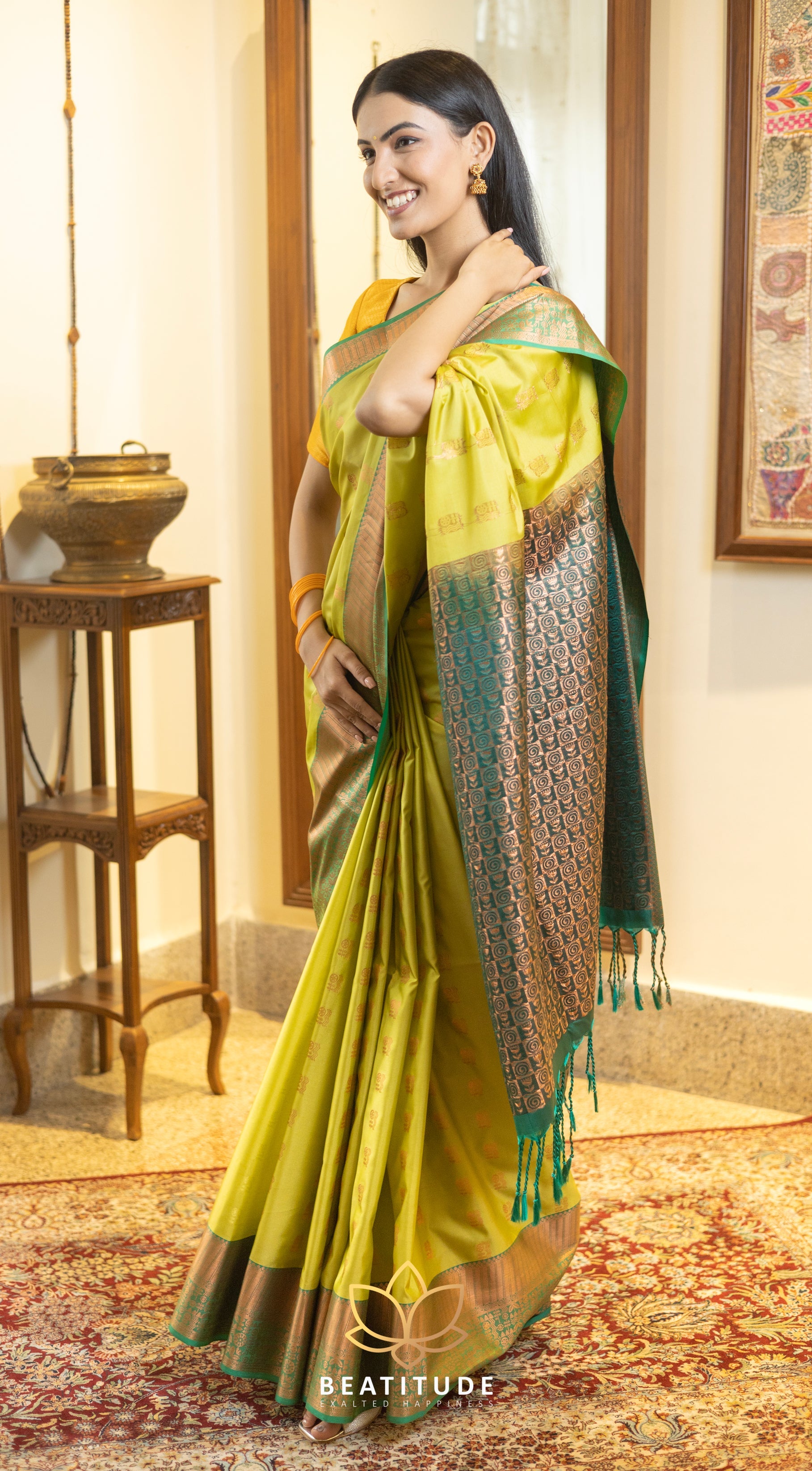 Green Silk Cotton Saree