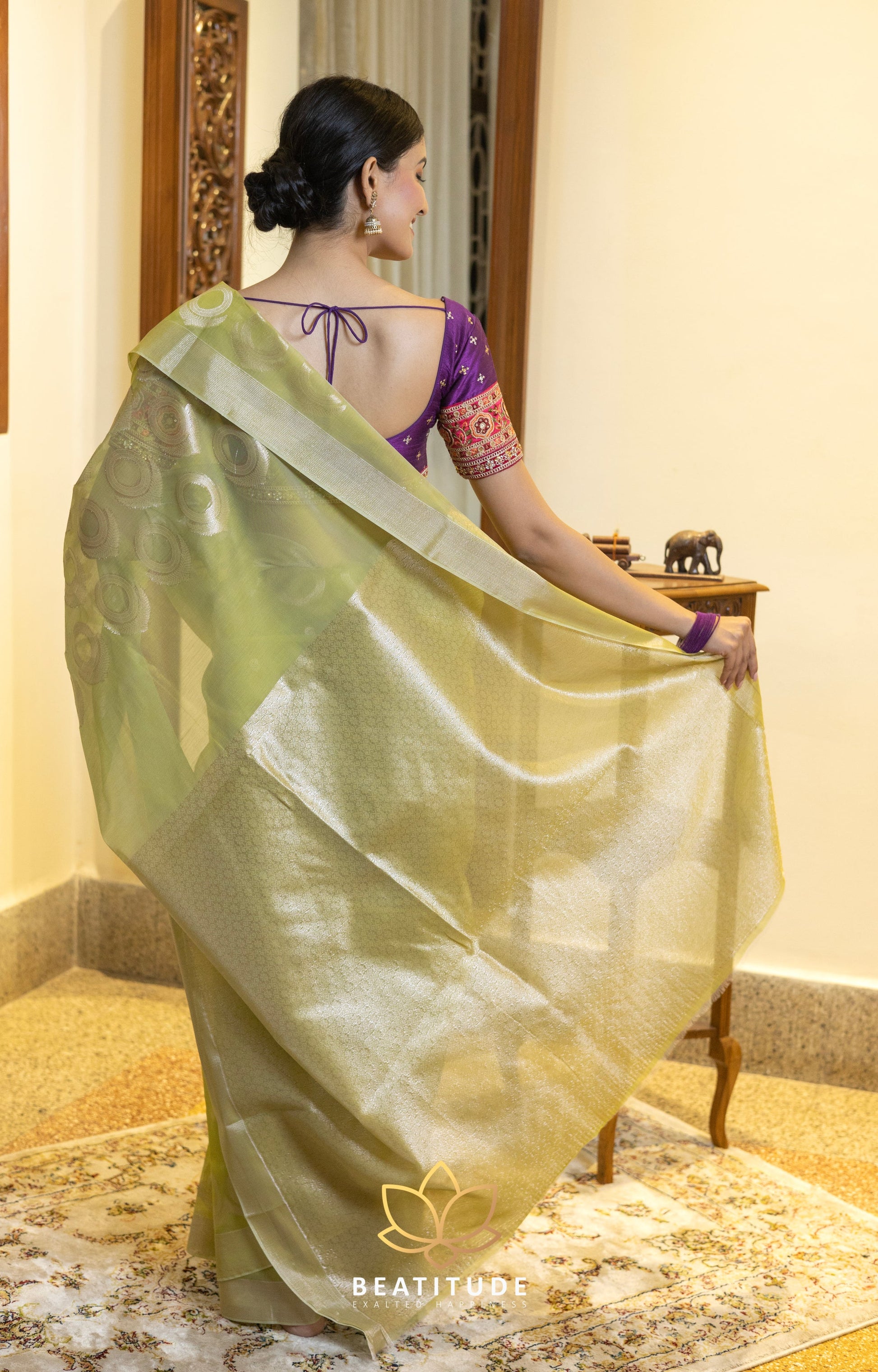 Green Silk Cotton Saree