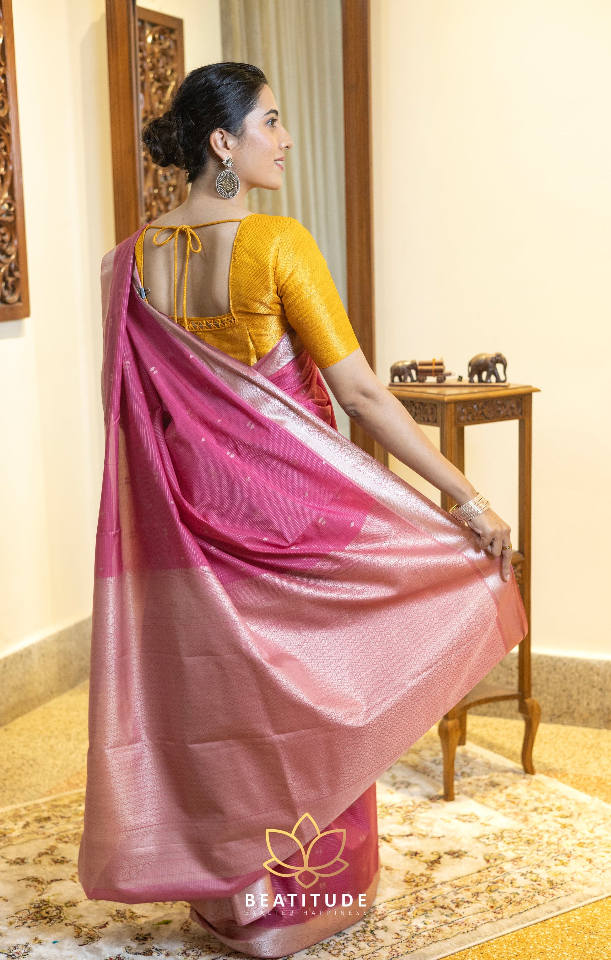 Pink Silk Cotton Saree