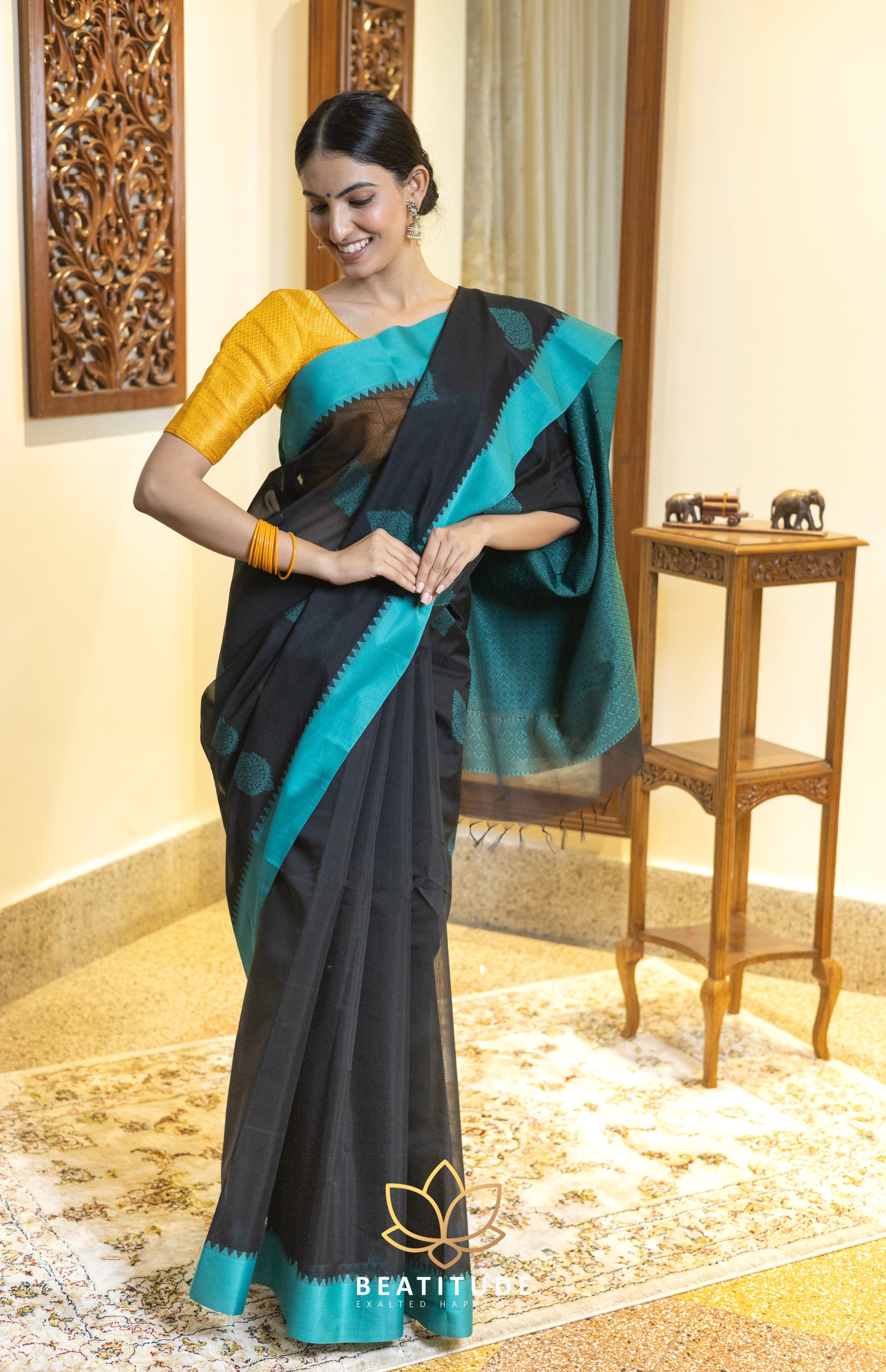 Black Kota Cotton Saree