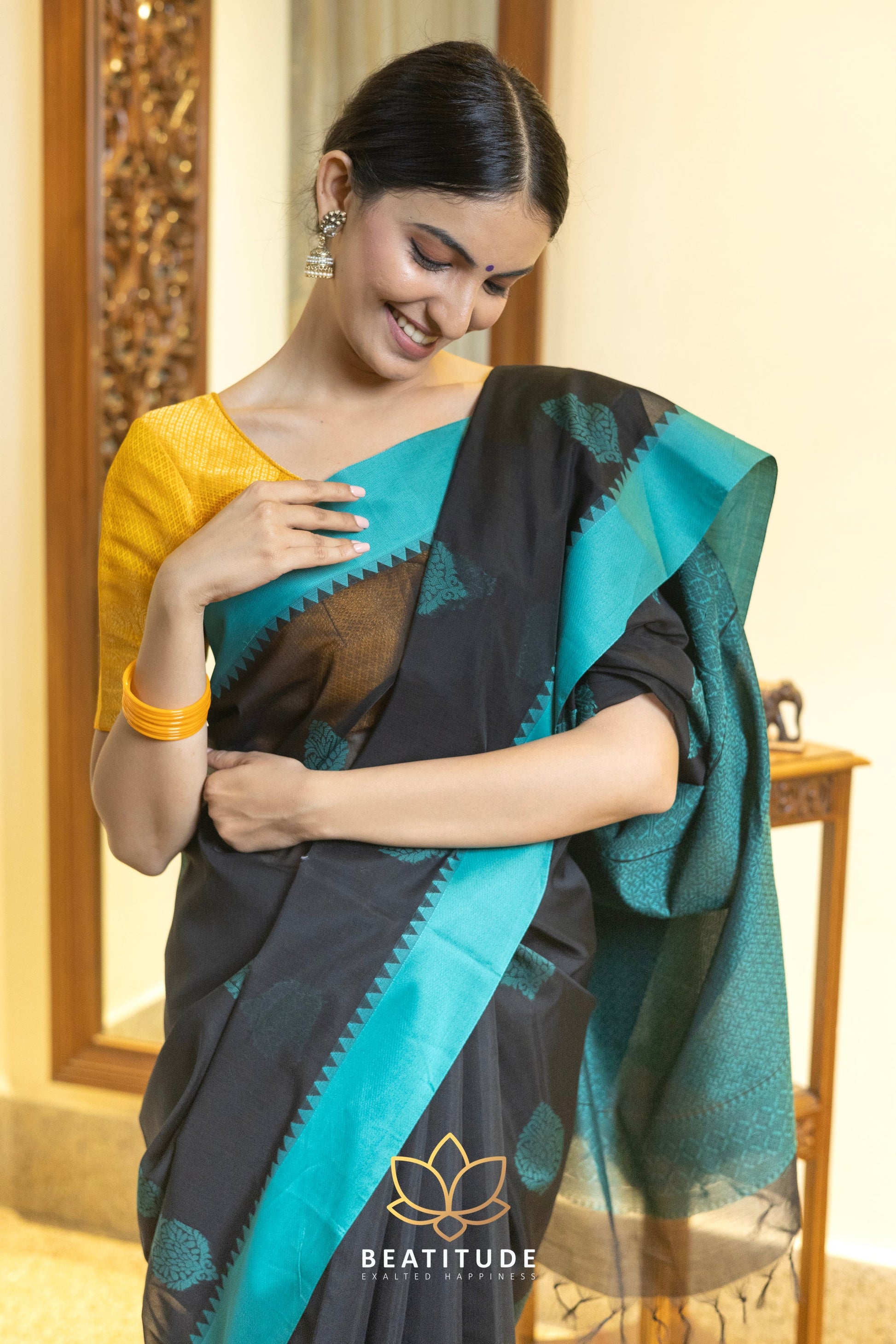 Black Kota Cotton Saree