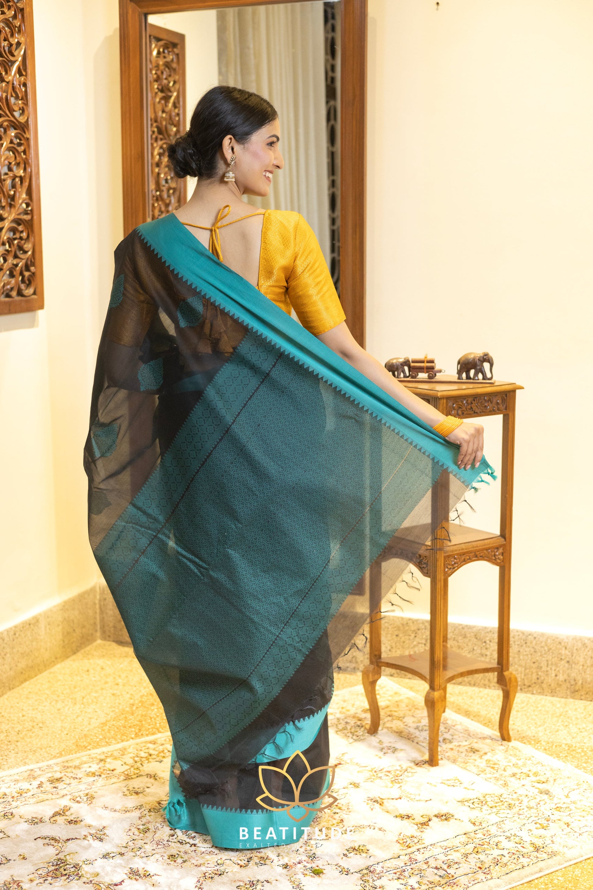 Black Kota Cotton Saree