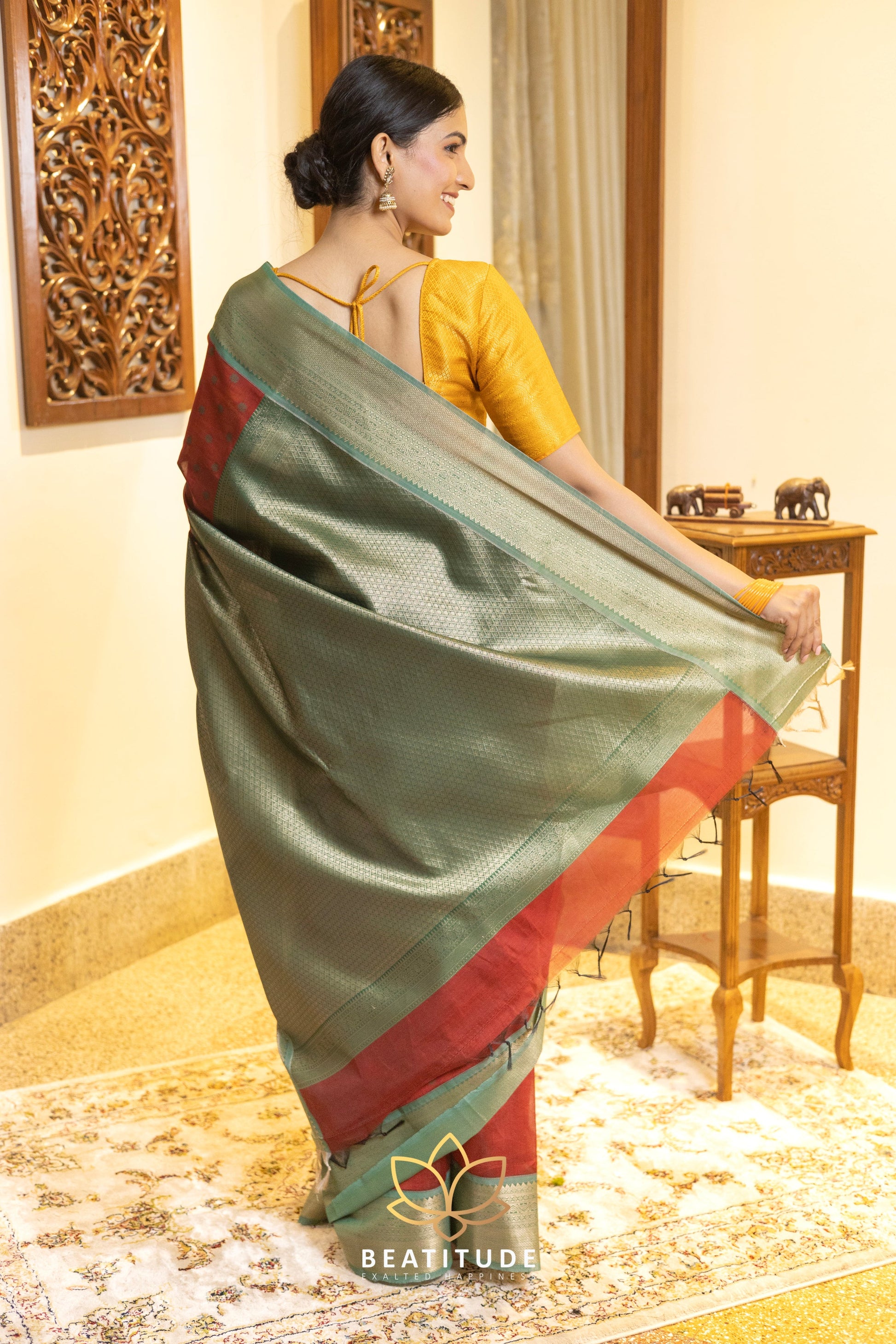 Red Kota Cotton Saree